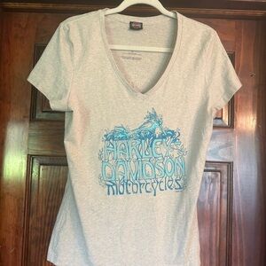 Harley-Davidson Women's Gray V-Neck Top Pigeon Forge, Tennessee